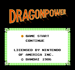 Dragon Power Title Screen